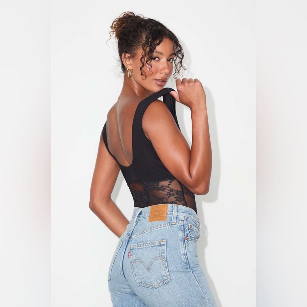 Lulus Black Lace Waist Bodysuit – Size Small - NWT - Picture 2 of 8